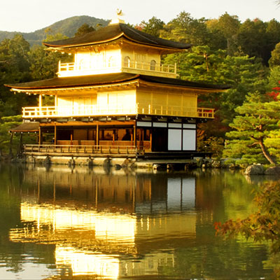 Kinkaku-ji Pavilion, the Golden pavilion, kyoto, drawing, painting, sketch,  