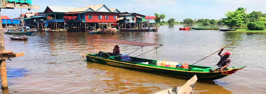 kompong phluk fishing village, tonle sap, water taxi, 